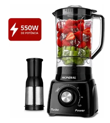 Liquidificador Turbo Power Mondial 550W - L-99 FB