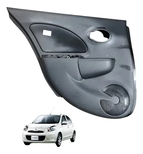 Forro De Porta Traseiro Esquerdo Nissan March 2014 (usado) Original