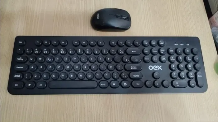 Combo Teclado e Mouse Sem Fio OEX Pop+ TM410 - Teclas Redondas