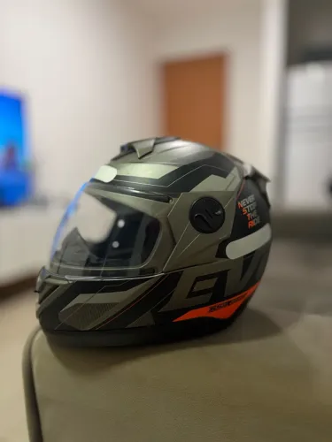 Capacete Pro Tork Evolution G8 Evo - Grafite/Laranja - Tam. 60 - Seminovo