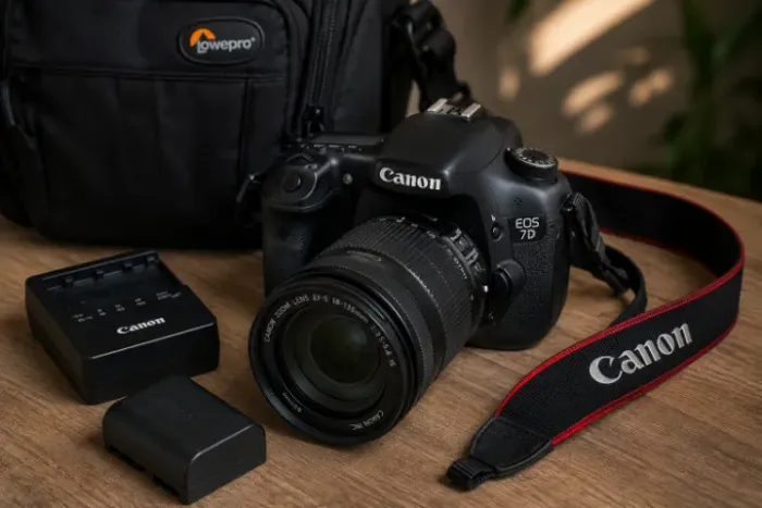 Canon EOS 7D + Lente 18-135mm IS | Kit Completo | Excelente Custo-Benefício