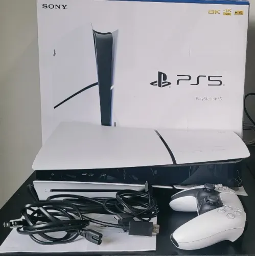 Playstation 5 Slim 1TB com Leitor de Disco + 1 Controle + 5 Jogos