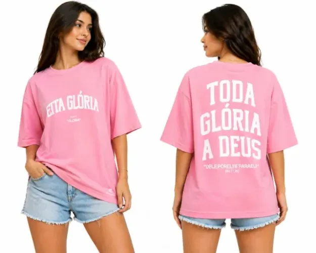 CAMISETA CRISTÃ OVERSIZED 100% ALGODÃO - MARCA VESTE FÉ