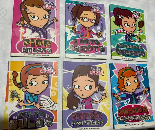 Kit de 6 livros antigos coleção Go Girl!