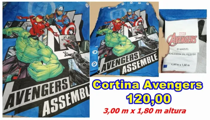 Cortina Infantil Avengers (Leia o anúncio)