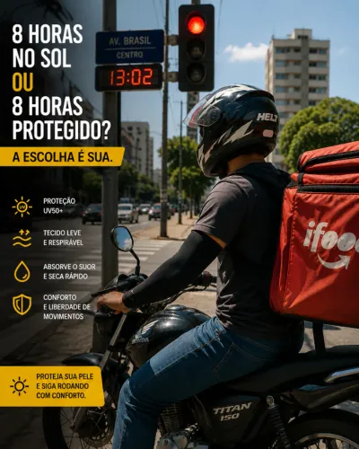 Manguito Braço Proteção Solar UV Esportivo R$15,99
