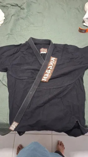 Kimono de jiu-jitsu preto A4 haganah