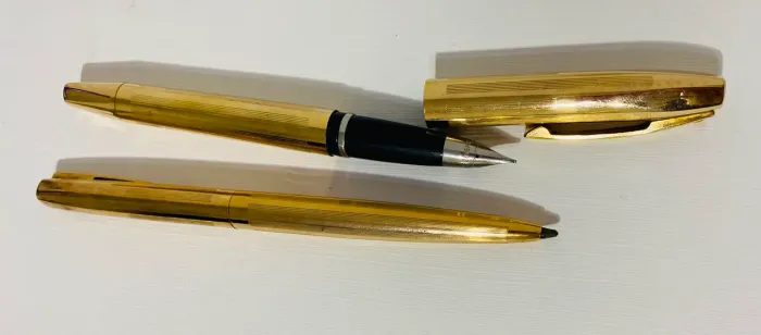 Conjunto Vintage Sheaffer Imperial Gold (Caneta Tinteiro + Caneta Esferográfica)