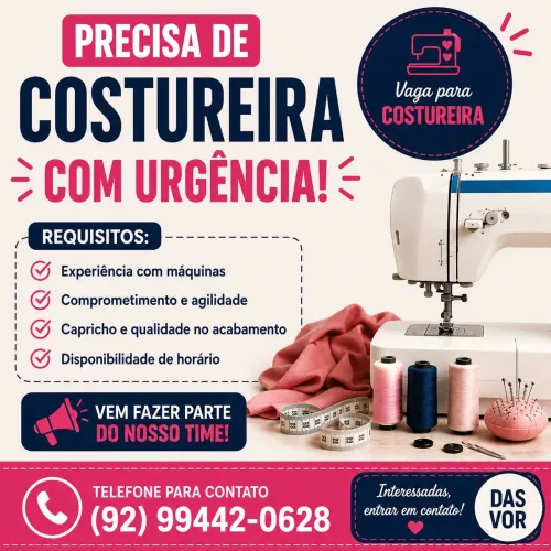 Precisa se de costureira