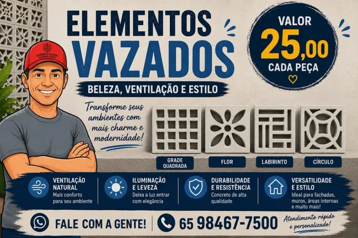 Elementos vazados para melhorar o seu ambiente.