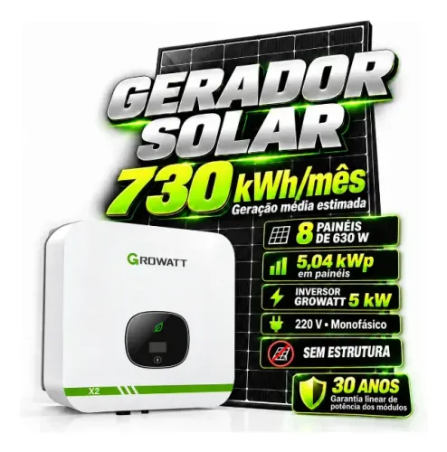 Kit Energia Solar 630w Bifacial