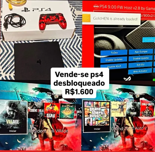 Vende-se ps4 Goldhen 9.0