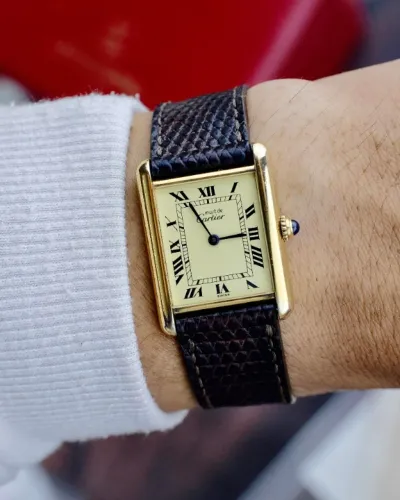 relógio Cartier Must de Cartier Tank Vermeil