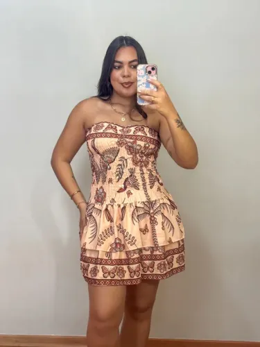Vestido Tropical Curto Oásis