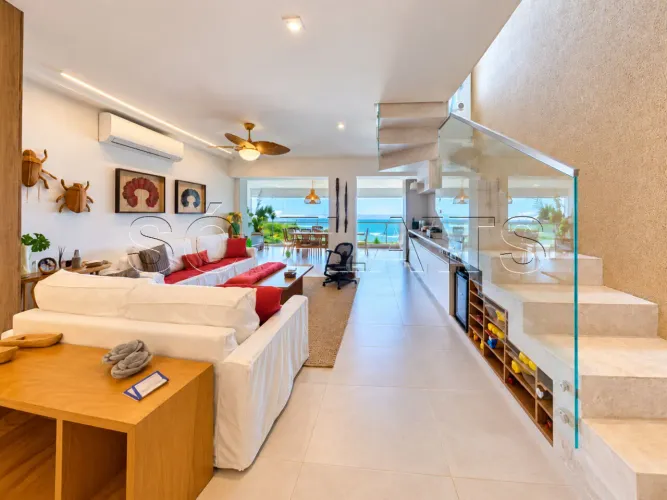 Pé na areia na Riviera de São Lourenço: apartamento 300m², 5 suítes, vista para o mar, Ber