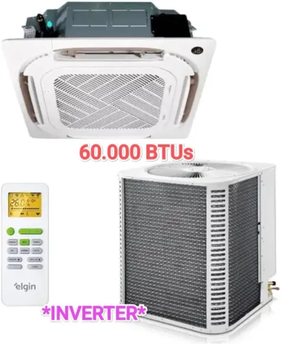 Ar Split Cassete Elgin Inverter 60000 BTUs + NOVO + Nota + Garantia + Cartão 12x