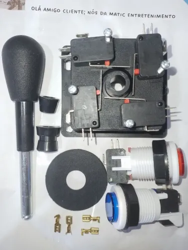 Kit Lavanca fliperama + 2 botões com micros