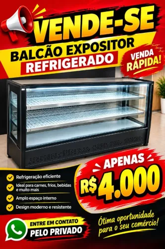VENDE-SE BALCÃO EXPOSITOR REFRIGERADO