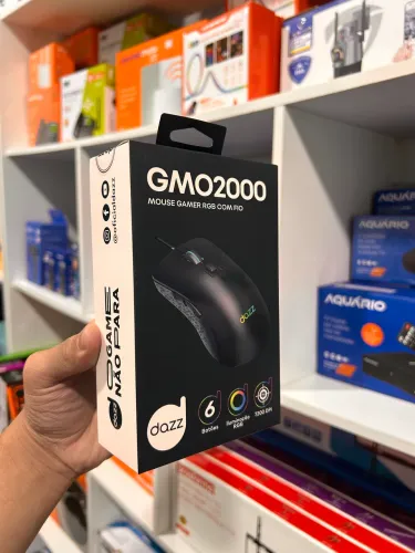 Mouse Gamer RGB 6 Botões 7200 Dpi Cabo de 1,6M - Lacrado