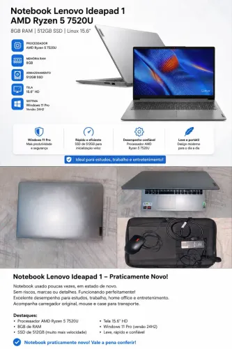 Notebook Lenovo Ideaped 1