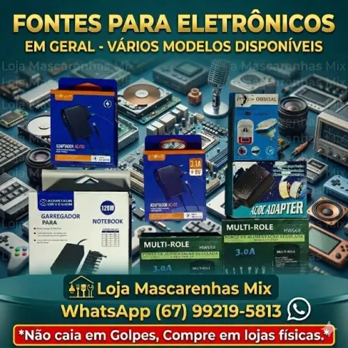 Fontes Carregadores para Eletrônicos Vários Modelos Disponiveis Cod:0135