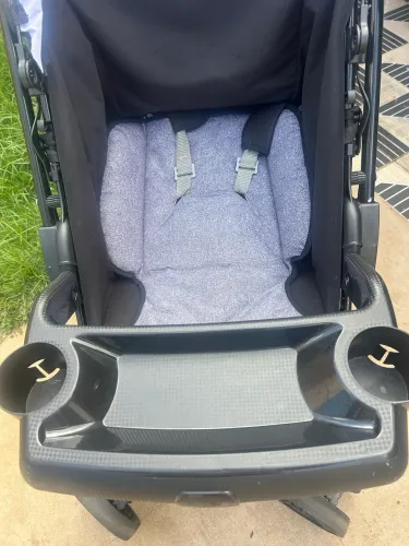 Carrinho De Bebê Berço 0 A 15kg Preto com cinza Tutti Baby