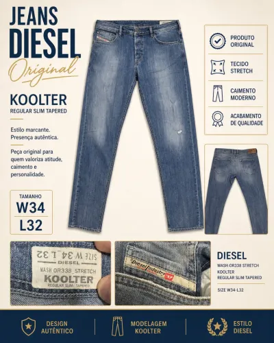 CALÇA JEANS DIESEL ORIGINAL