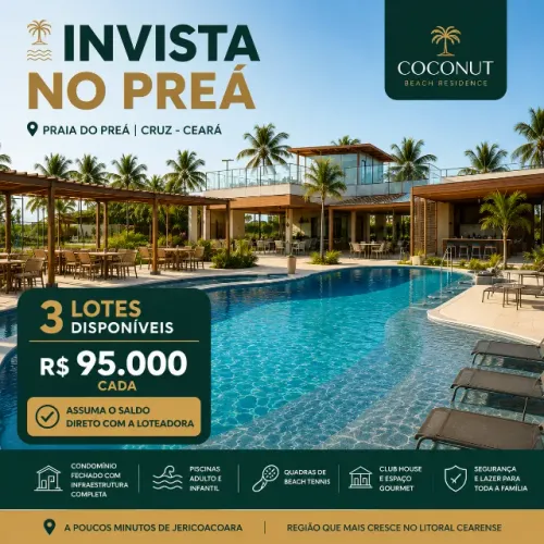 3 lotes no Preá - Coconut