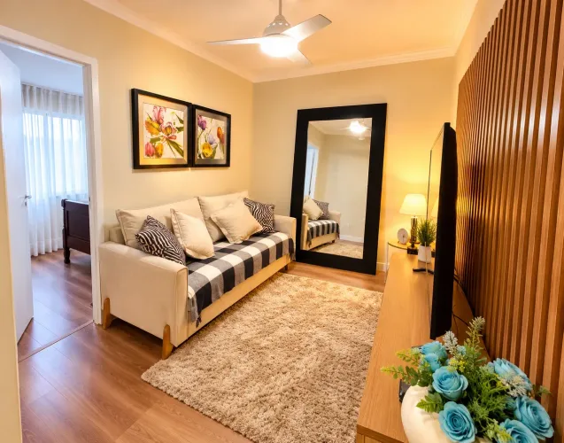 Apartamento de 1 dormitório amplo e bem distribuído na Guilhermina