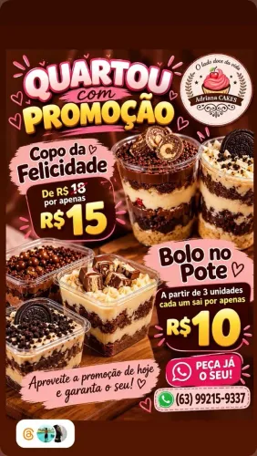 Adriana cakes trabalhamos com bolos e doces personalizados