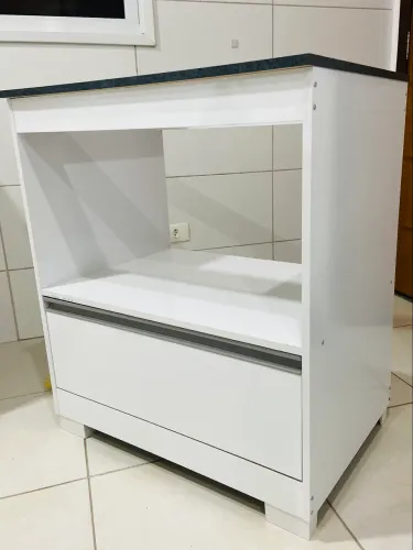 Balcão para Cooktop com Gaveta - Branco - Ótimo, Excelente