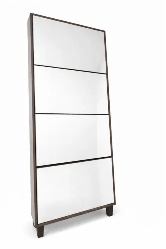 Sapateira Slim Com Espelho 4 Portas Vertical 1,57m X 66cm