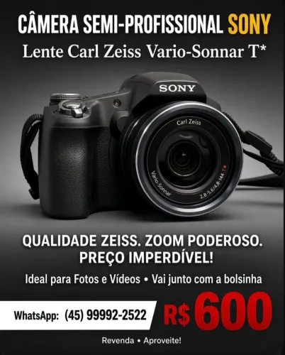 Vendo câmera semi-profissional 