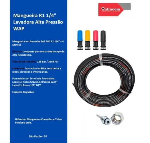 Mangueira de 1/4? R1 para WAP