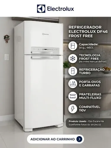 Geladeira Electrolux DF46 Frost Free 402L - 110V (Painel Ok!)