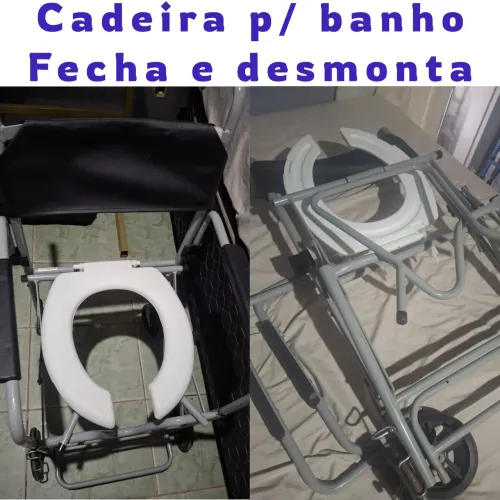 Otima Cadeira Rodas BANHO. Fecha e resistente. Ótima