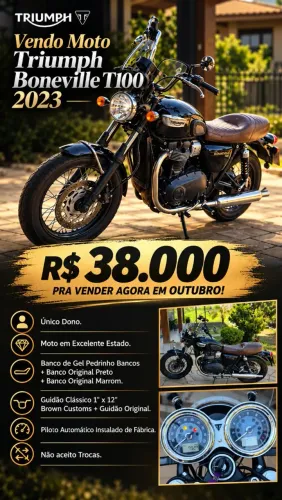 Vendo Moto Triumph Boneville T100 2023