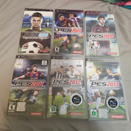 Lote de 6 jogos pes psp completos PlayStation portátil play ps sony original combo pack 