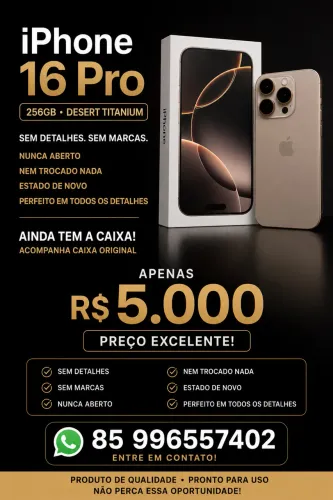 Vendo iPhone 16 promax 246 gb muito bem conservado