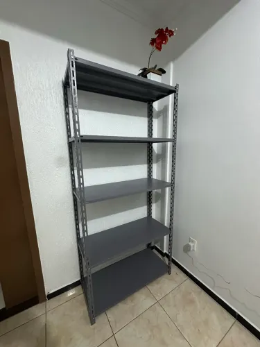 Estante Prateleira Aço Cinza 200x40x92