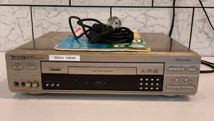 Vídeokê RAF eletrônics VMP9000 + microfone original vmp2500 + 2 cartuchos - leia