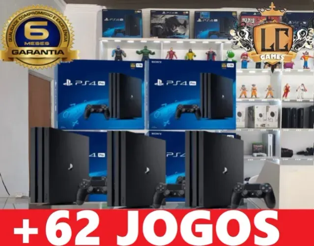 PLAYSTATION 4 PRO 1TBº + 72 JOGOS + GARANTIA O6 MESES + BRINDES ( LOJA FISICA )