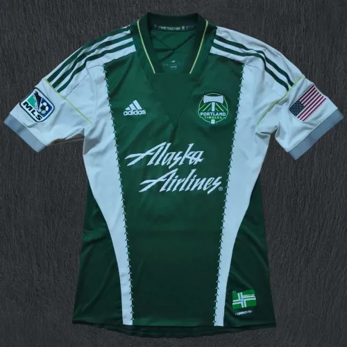 Camisa Portland Timbers 13/14 Adidas titular - Tamanho P com patch da MLS