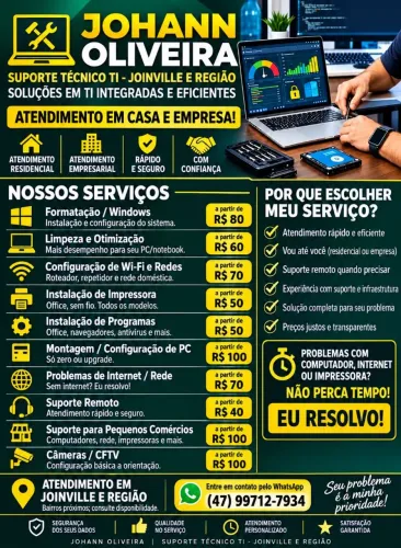 Manutenção e formatação de Pc e notebook 