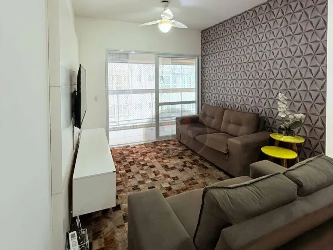 Apartamento com 2 dormitórios, mobiliado para alugar no Gonzaga em Santos