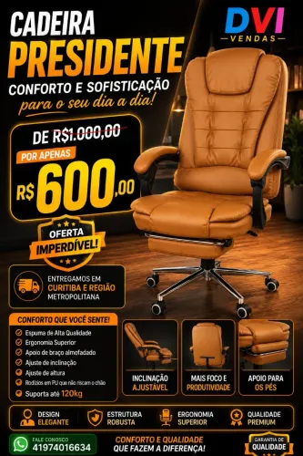 Cadeira Presidente NOVAS PROMOÇÃO