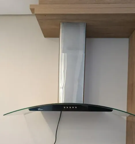 Coifa de Parede Fischer - Vidro Curvo Inox 90cm (Perfeita!)