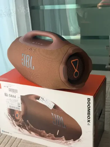 BOOMBOX JBL 4 MARROM LACRADA + NF 