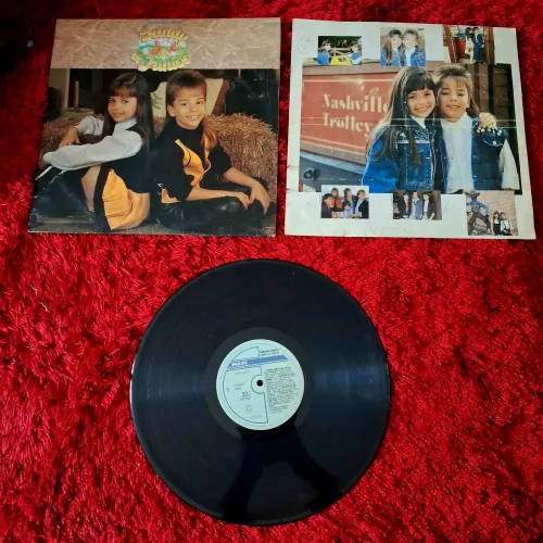 LP/Disco de Vinil Sandy & Júnior - Sábado À Noite (1992, com encarte)