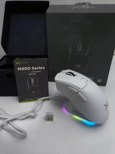 Mouse Gamer Delux M900 Sem Fio Branco